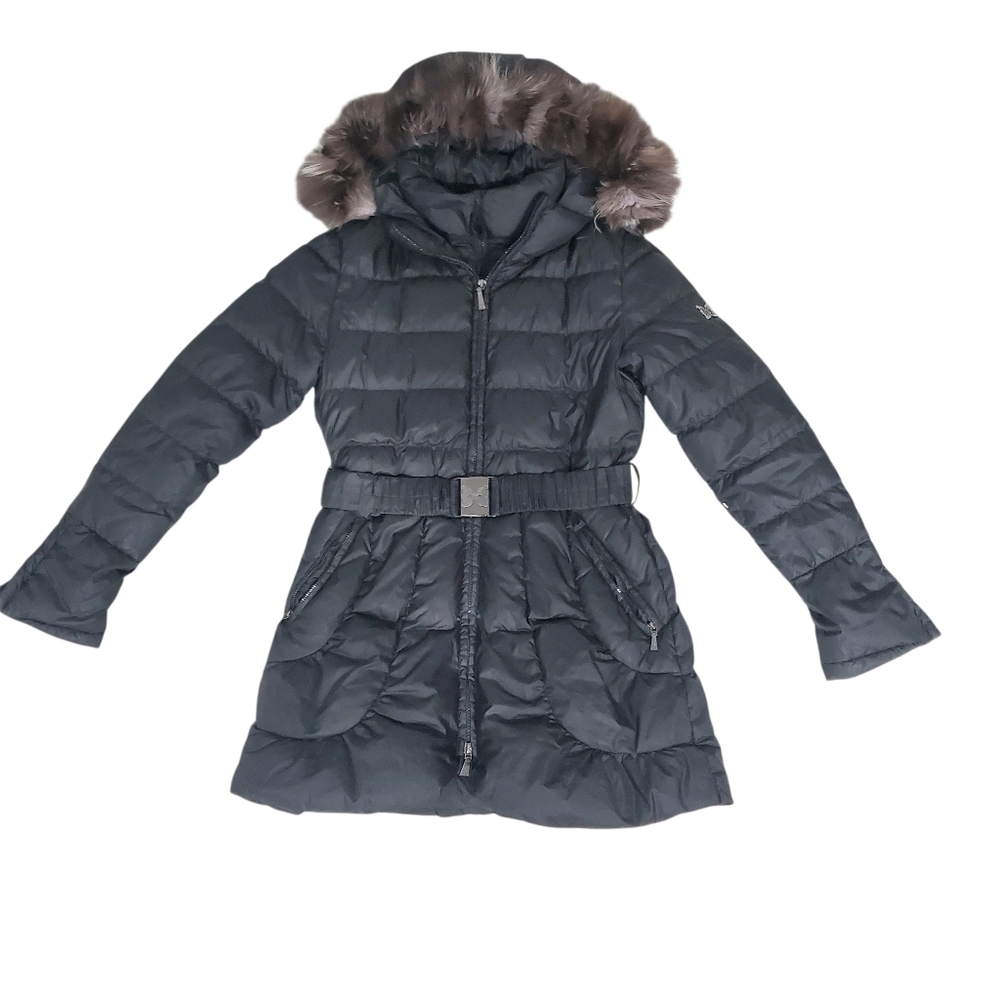 Black Dawn Levy Fox Fur Hood, Down Coat Size Small